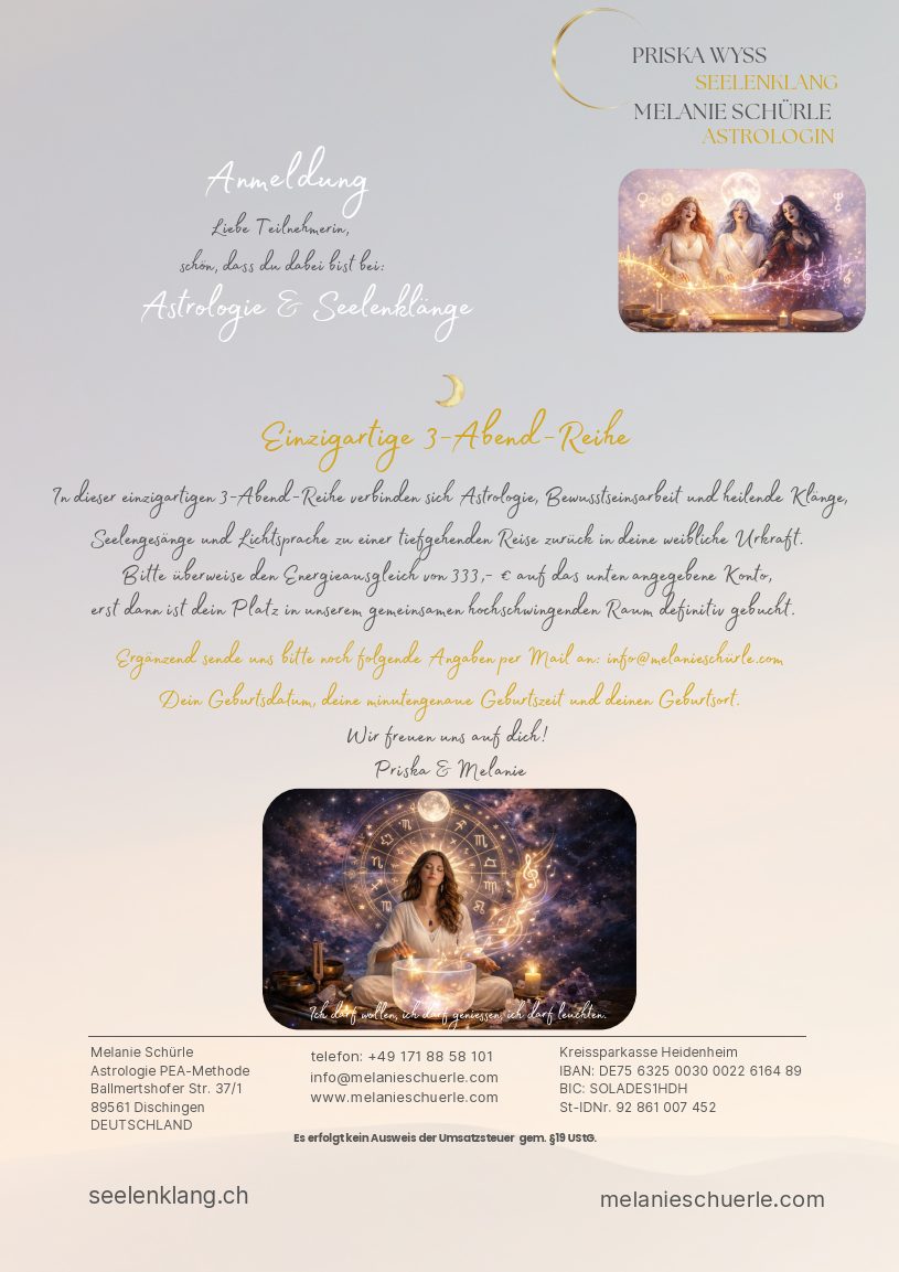 Anmeldung Seelenklang